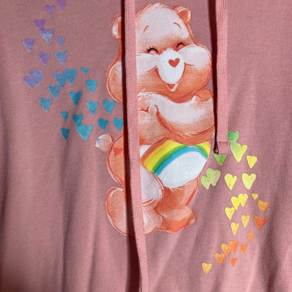 Care Bear Cheer Bear Pink Sweater Hoodie - Picture 2 of 6